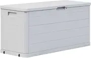 Plastic Garden Storage Box with Lid Terrace Storage Box Storage Container Lockable Multi-Function Box for Indoors Outdoors Garden Patio Deck Box