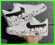 Custom Air Force 1 Military Black White/Air Force 1 Custom Shoes NEW IN BOX