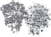 SagaSave 200Pcs 3mm Stainless Steel Earrings Posts Flat Pad with Butterfly Earring Backs for Earring Making Findings