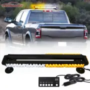 LED Emergency Strobe Light Bar Rooftop Beacon Double Side Flash Warning Hazard
