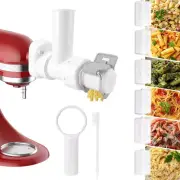 6 IN 1 Gourmet Pasta Press Attachment for KitchenAid Stand Mixer (White)