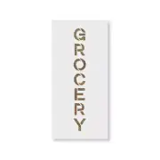 Vertical Sign Grocery Stencil - Durable & Reusable Mylar Stencils