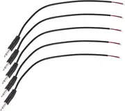 1set Mono Male Plug to Bare Wire Audio Cable for Headphones Headsets Earphones and Microphones Durable Connection for Music Devices and Speaker Repairs Black 10pcs