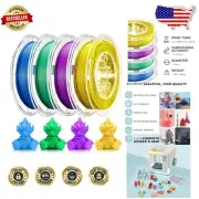 4 Pack 1.75mm PLA Filament for 3D Printers - Tangle-Free & Moisture-Proof