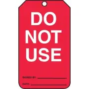 Accuform Safety Tag,5 3/4in H,3 1/4in W,PK25 MGT219CTP Accuform MGT219CTP