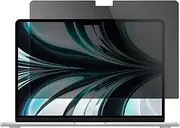 ProCase Privacy Screen Protector for MacBook Air 13.6 M4 2025 / M3 2024 / M2 2022, Anti-Spy Tempered Glass Tinted Screen Film Guard for MacBook Air 13.6 Inch 2024 2022 A3240 A3113 A2681 with M3/M2 Chip & Touch ID