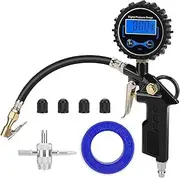 Linkstyle Digital Tire Pressure Gauge with Inflator, 250 PSI Air Chuck & Compressor Accessories Heavy Duty with Quick Connect Coupler