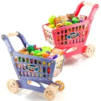 在飛比找樂天市場購物網優惠-兒童購物車 兒童購物車玩具女孩廚房超市女童切水果切切樂小手推