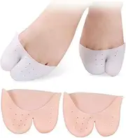 2Pairs Gel Toe Protector Covers for Big Toe Relief Flexible Breathable Gel Caps for Cushioning for Sandals Ballet
