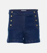 [Frame] Frame Sailor high-rise denim shorts 24 blue
