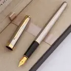 PARKER Sonnet France Flighter Brushed Stainless CT 23k GP Gold Trim Fountain Pen