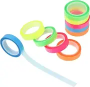 HAPINARY Reading Tabs for Boys and Girls 10 Rolls 0.8cm x 5m Waterproof Highlighter Tapes Rich Colors Aesthetic Book Tabs for Improved