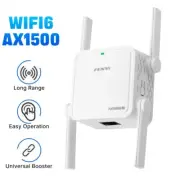WiFi 6 Gigabit Extender Signal Amplifier AX1500 Dual Band WiFi Repeater for Home