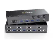 8K Displayport KVM Switch 2 Monitors 3 Computers 8K@60Hz 4K@144Hz,Camgeet Dua...