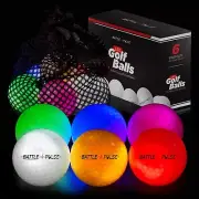 Lighting Time Glow in The Dark Golf Balls with Mesh Bag | Water Resistan