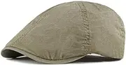 [LAIFEKE] Unisex Cotton Stretch Fit Newsboy Flat Cap Elastic Closed Ivy Gatsby Cabbie Hat