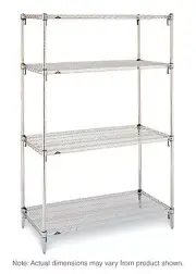 Metro Super Adjustable Super Erecta A376C 4-Shelf Industrial Wire Shelving Star