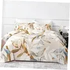 Size Sheets - Floral Print - Luxury 90GSM Brushed Microfiber Bed King 03# Plant
