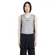 [ANN DEMEULEMEESTER] Seva Stand Tank top in tulle Black