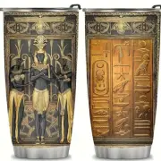 1pc Ancient Egypt Mythology Design Tumbler 20oz Coffee Travel Mug