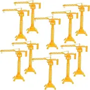COMNESTBI 10PCS Portable Construction Site for Indoor Engaging Manual Lift Tower Crane for Creative Learning Imaginative Fun