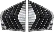 1Set Rear Quarter Window Louvers Cover Compatible for KIA Stinger 2017-2023 Scoops Spoiler Car Tunning Panel Side Air Vent Cover Windshield(Carbon Fiber Look)