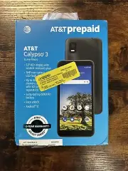 AT&T CALYPSO 3 PREPAID PHONE 32GB, Lunar Black BRAND NEW - FACTORY SEALED