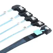Slimline Mini SAS MCIO SFF-8654 4I 38P to 4X SATA right angle Hard Drive Cable