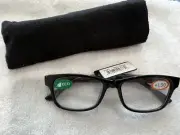 STUDIO BY ICU EYEWEAR READERS READING GLASSES WOMEN MEN #7547 BLACK +1.50 NEW