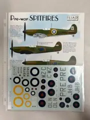 NEW Vtg ILIAD Design 48003 Pre War Spitfires Model Airplane 1/48 Decal (ANF3)