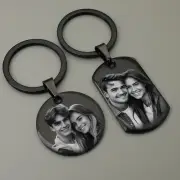Personalized Photo Key Chain Custom Picture Keyring Keepsake Portrait Keychain