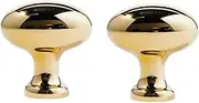 Drawer Knobs 2 Pack Brass Chrome-Plated Silver Water Drop Wardrobe Door Handle Single Hole Drawer Cabinet Wine Cabinet Small Handle Large Gold