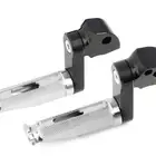 SHINOBI Foot Pegs Rear 40mm Lower Silver For Honda CB 600F Hornet 04-07 06