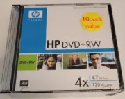 HP DVD+RW 4X 4.7GB DATA 120 MIN - 10 PACK - NEW