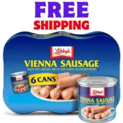 Libby's Vienna Sausages, Chicken, Beef, Pork Chicken Broth, 4.6 oz. Pack of 6