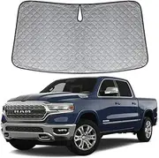 OTTO Shade 6 Layers Thick WindScreen Sunshade for Dodge Ram 1500 2019-2024 Premium UV Protection Foldable Windshield Sun Visor Heat Shield Cover Make Car Cooler