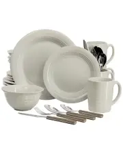 Martha Stewart 32pc Stoneware Dinnerware & Flatware Combo Set