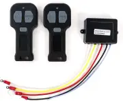QWORK 12V Car Wireless Winch Electric Remote Control, 2 Pack Universal Mini 5 Wi