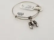 Alex & Ani "Lobster" Sea Silver Charm Bangle Bracelet ✨️