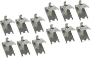 Healvian 2sets Refrigerator Shelf Clips Stainless Steel Fridge Organiser Easy Install Cooler Shelf Support 6pcs*2