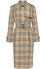 BURBERRY check trench coat