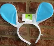 HOBBY LOBBY WHITE BLUE RABBIT BUNNY EARS HEADBAND - NEW