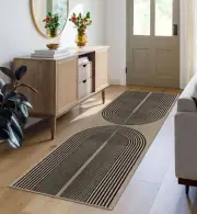 Easy Jute Rainbow Runner Rug, 2x6 Washable Rugs Runner for Hallway Non-Slip B...