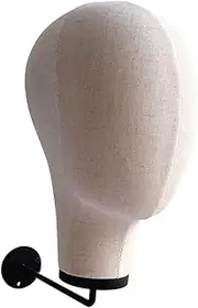 Generic Mannequin Head Wall Stand for Wigs Hats Easy Install Sturdy Wig Storage Hanger Holder