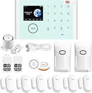 Intelligent Home Alarm System, CS118 WiFi+GSM+GPRS 3 in 1 Network Tuya APP Remote Control 433MHz Home Secure Door Bell Smart Alertor Compatible with Amazon Alexa Voice Control