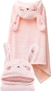 Toddler Bath Towel Hooded | Hooded Animal Design Towel for Toddler Bath - Highly Absorbent Kids Towel Wrap Bathrobe Blanket for Kids, Boys and Girls