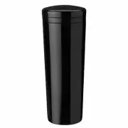 Stelton vacuum flask Carrie Black, drinking bottle, stainless steel, plastic,...