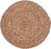 FUTUREORYY Pet Grass Mat Dog Pads Round Rug Blankets Furniture Mat Pet Furniture Protector Round Rattan Rug Dog Blanket Puppy Pads Cattail Grass Coffee
