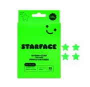 Starface Hydro-Star Patches + Tea Tree Oil 32ct. Green Stars New in Box