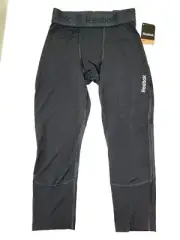 Reebok Men’s 3/4 Speedwick Compression Tights Pants Charcoal Size Small NWT